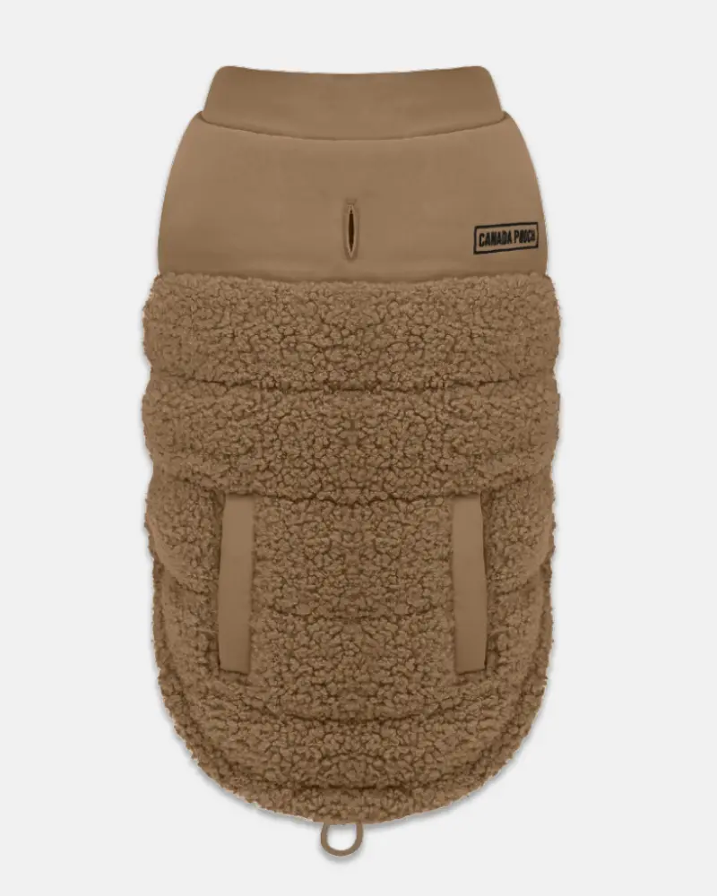 Cool Factor Dog Puffer Jacket In Tan (Final Sale) 1