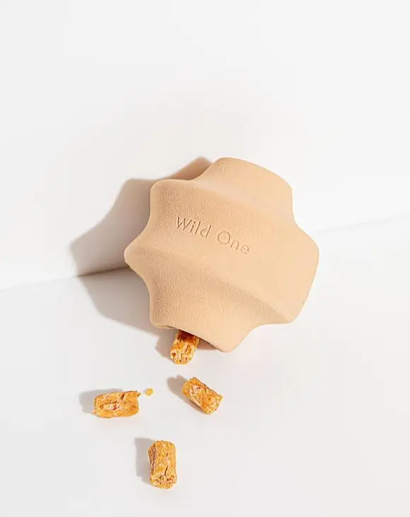 Twist Toss Dog Toy In Tan 1
