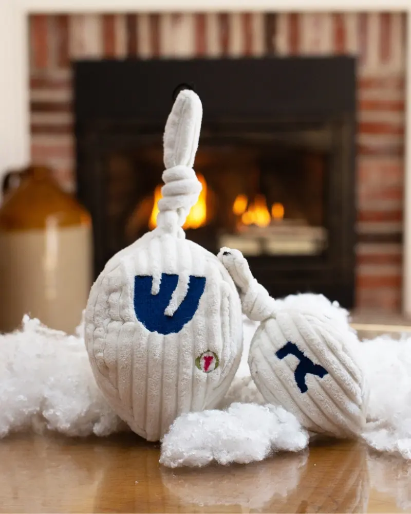 Plush Hanukkah Dreidel Dog Toy 1