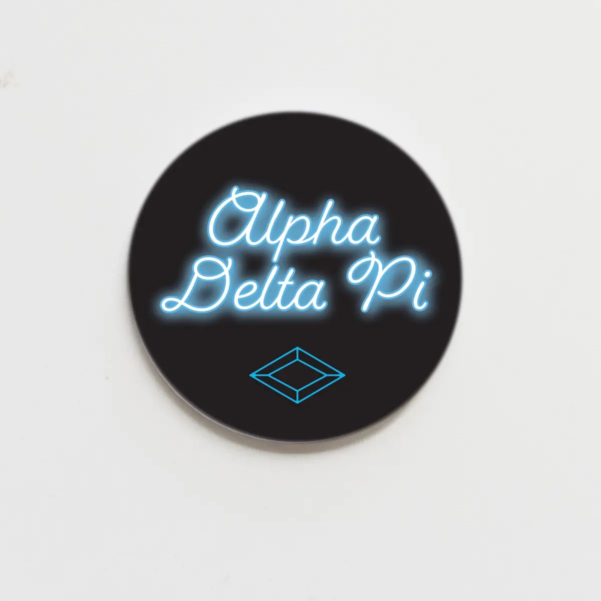 Alpha Delta Pi Neon Greek Button - 2.25 Inch 1