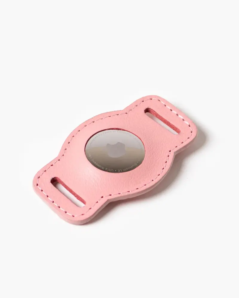 Sweet Pink Leather Airtag Holder (Made In Guatemala) (Final Sale) 1