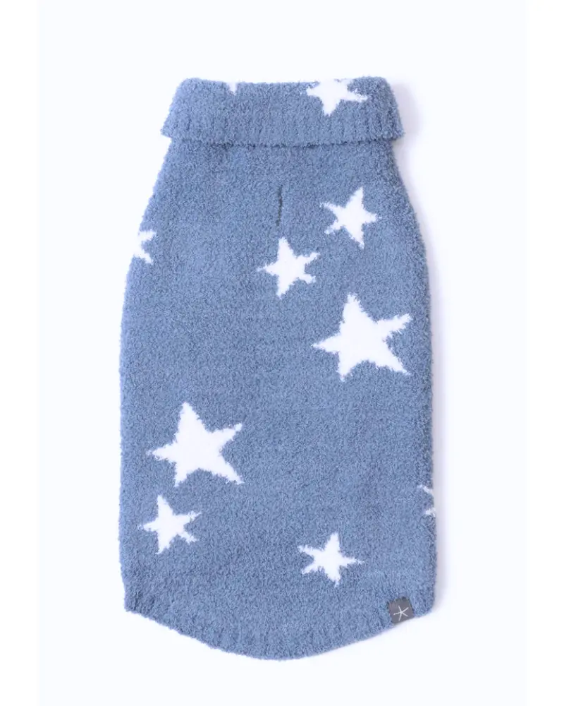 Cozychic® Starry Night Pet Sweater In In Blue Dusk (Final Sale) 1