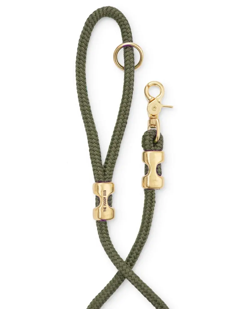 Olive Marine Rope Dog Leash (Made In The Usa) 1