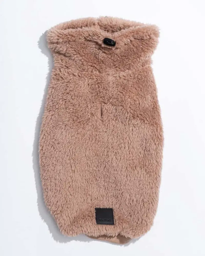 Turtle Teddy Dog Fleece In Chai 1