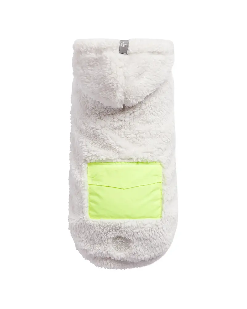 Cozy Dog Hoodie In White Sherpa (Final Sale) 1