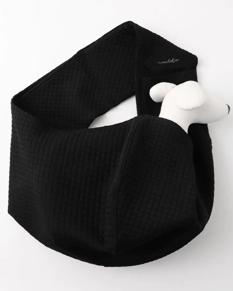 Graph Check Dog Sling In Black 1