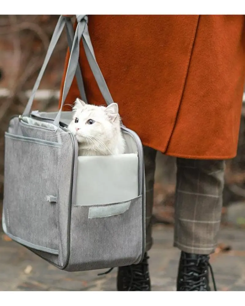 Multi-Functional Pet Backpack & Tote In Grey 1