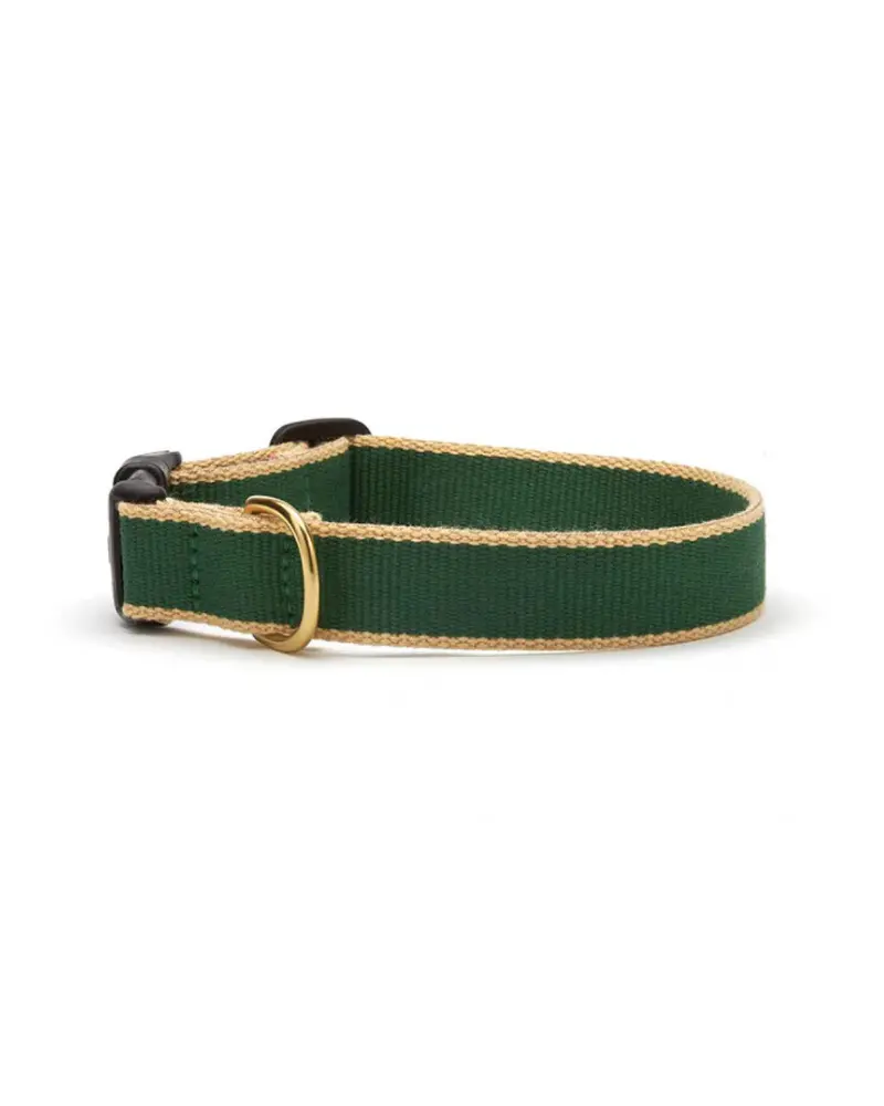 Color Market Bamboo Dog Collar In Forest & Tan (Made In The Usa) 1