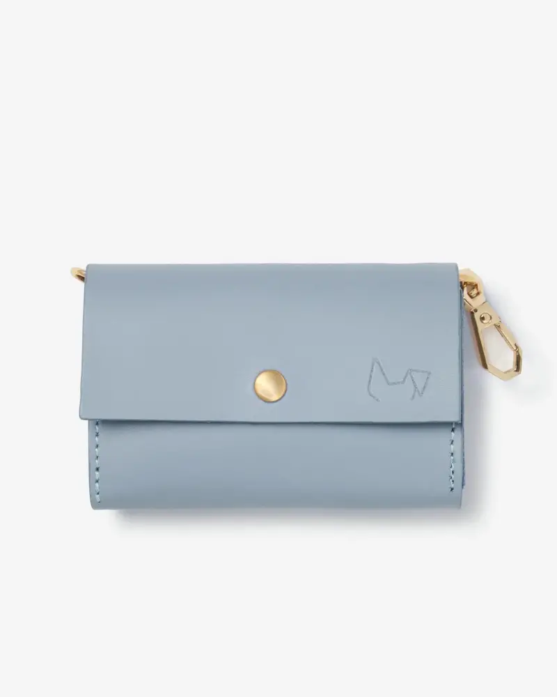 Classic Poop Bag Holder In Sky Blue (Made In Italy) 1