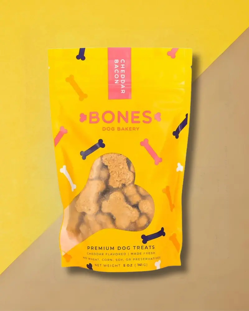 Bacon & Cheddar Crunchy Baked Dog Treats 1
