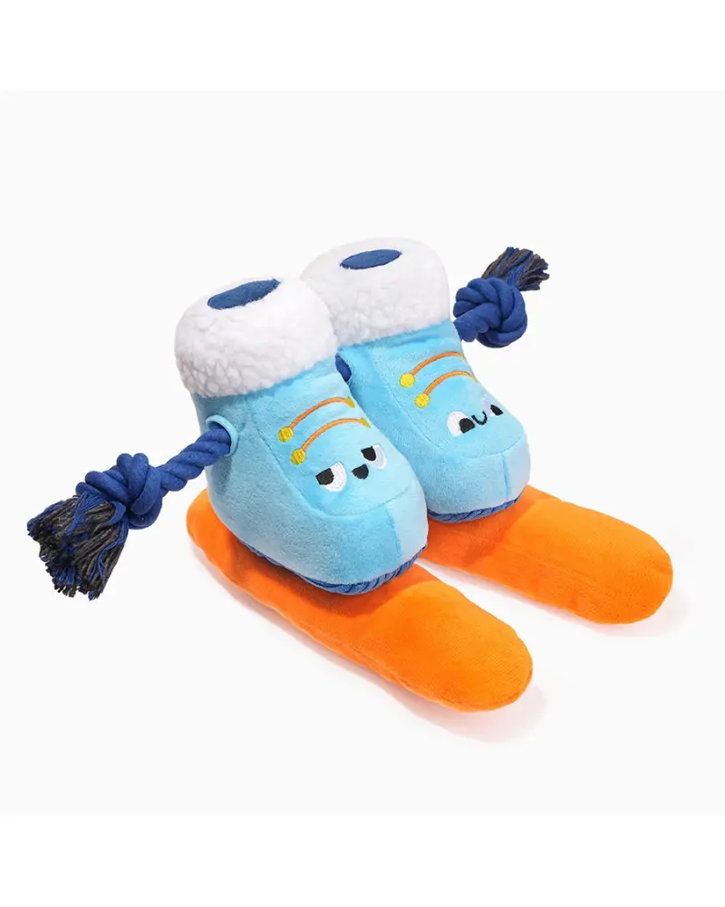 Snow Paws Skiing Boots Dog Rope Toys 1