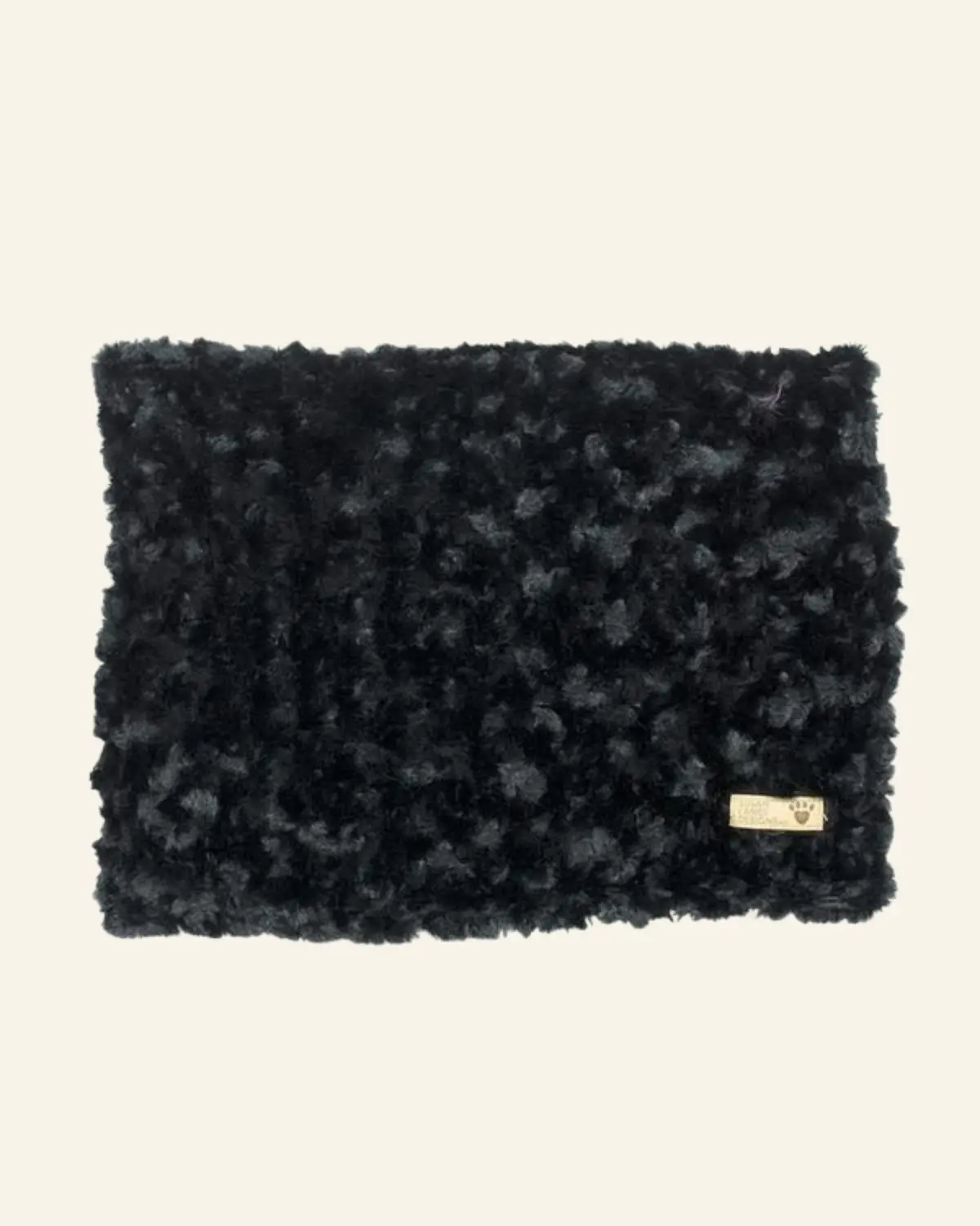Black Curly Sue Dog Plush Blanket (Made In The Usa) 1