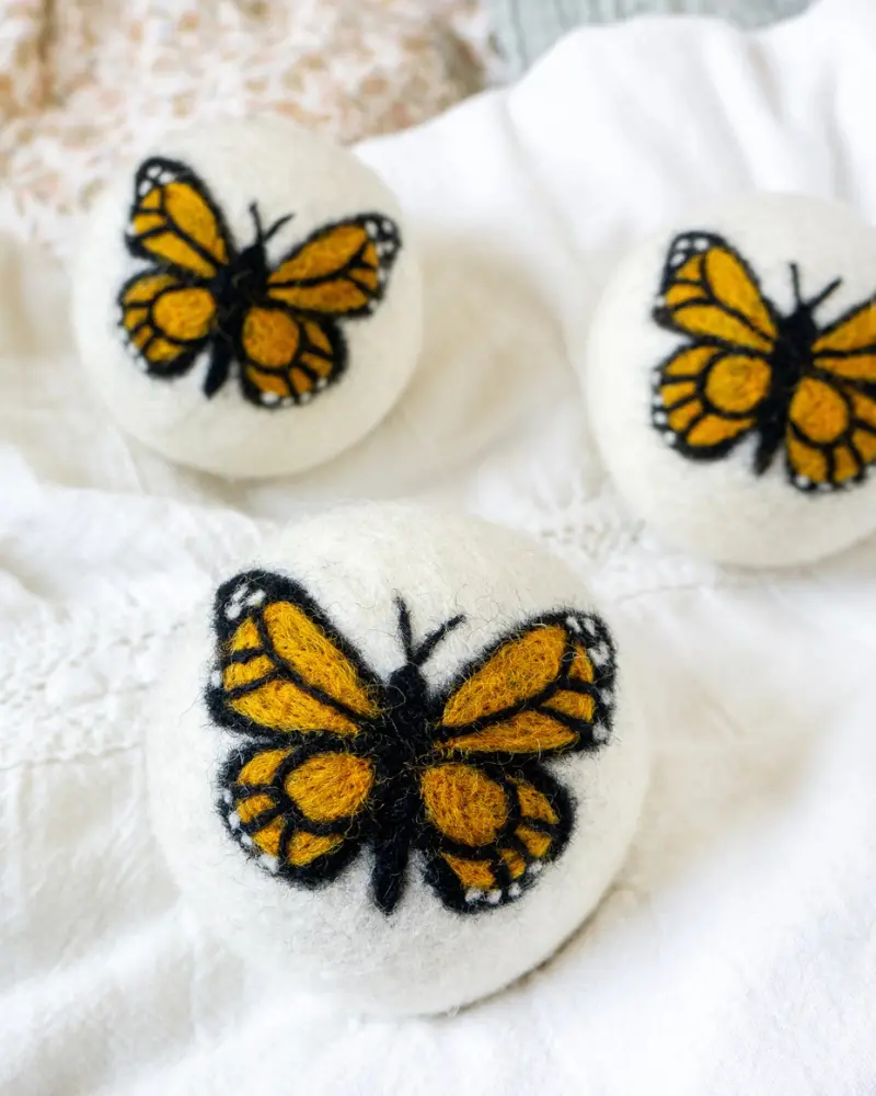 Monarch Butterfly Wool Dog Ball (Final Sale) 1