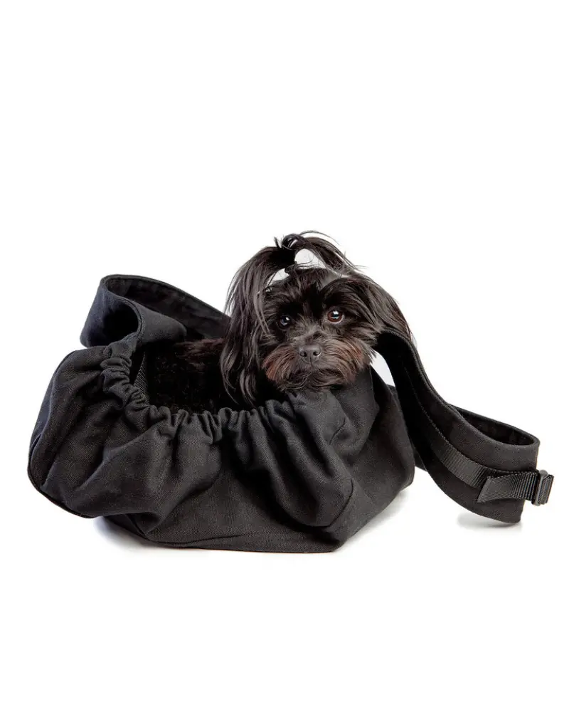 Messenger Dog Pouch Carrier In Black (Made In The Usa) 1