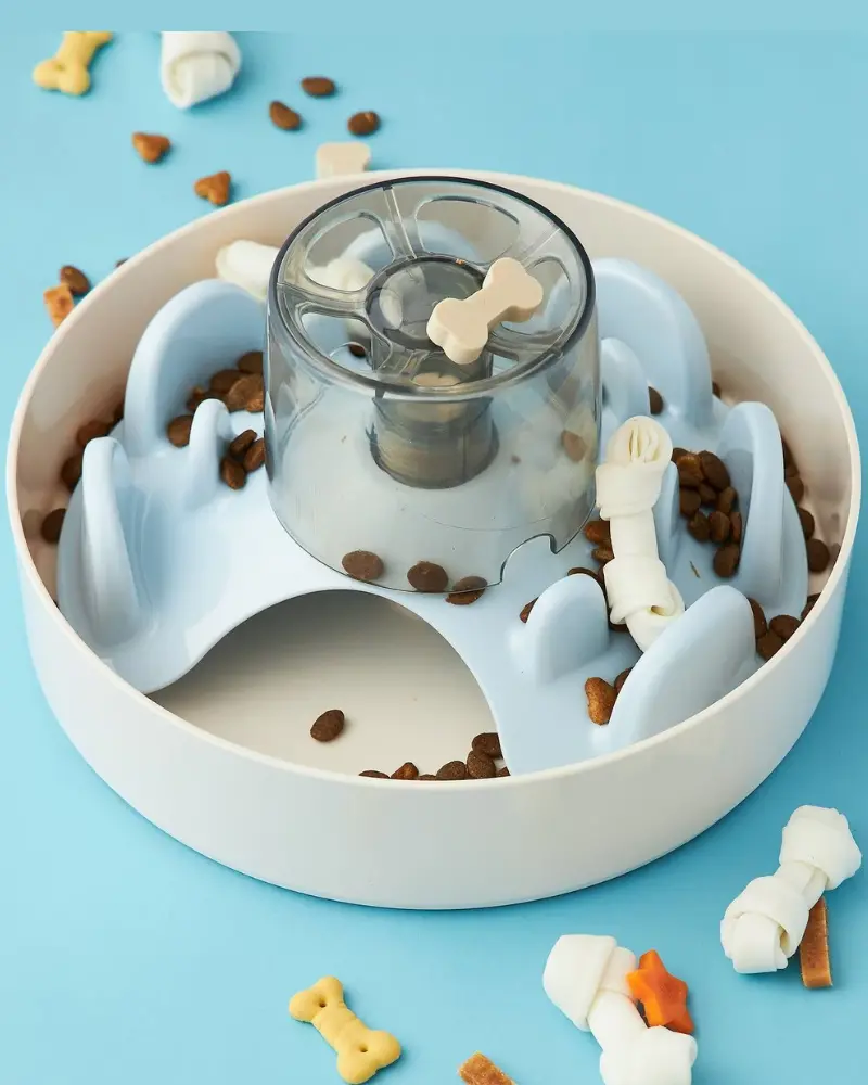 Spin Ufo Interactive Slow Feeder In Blue 1