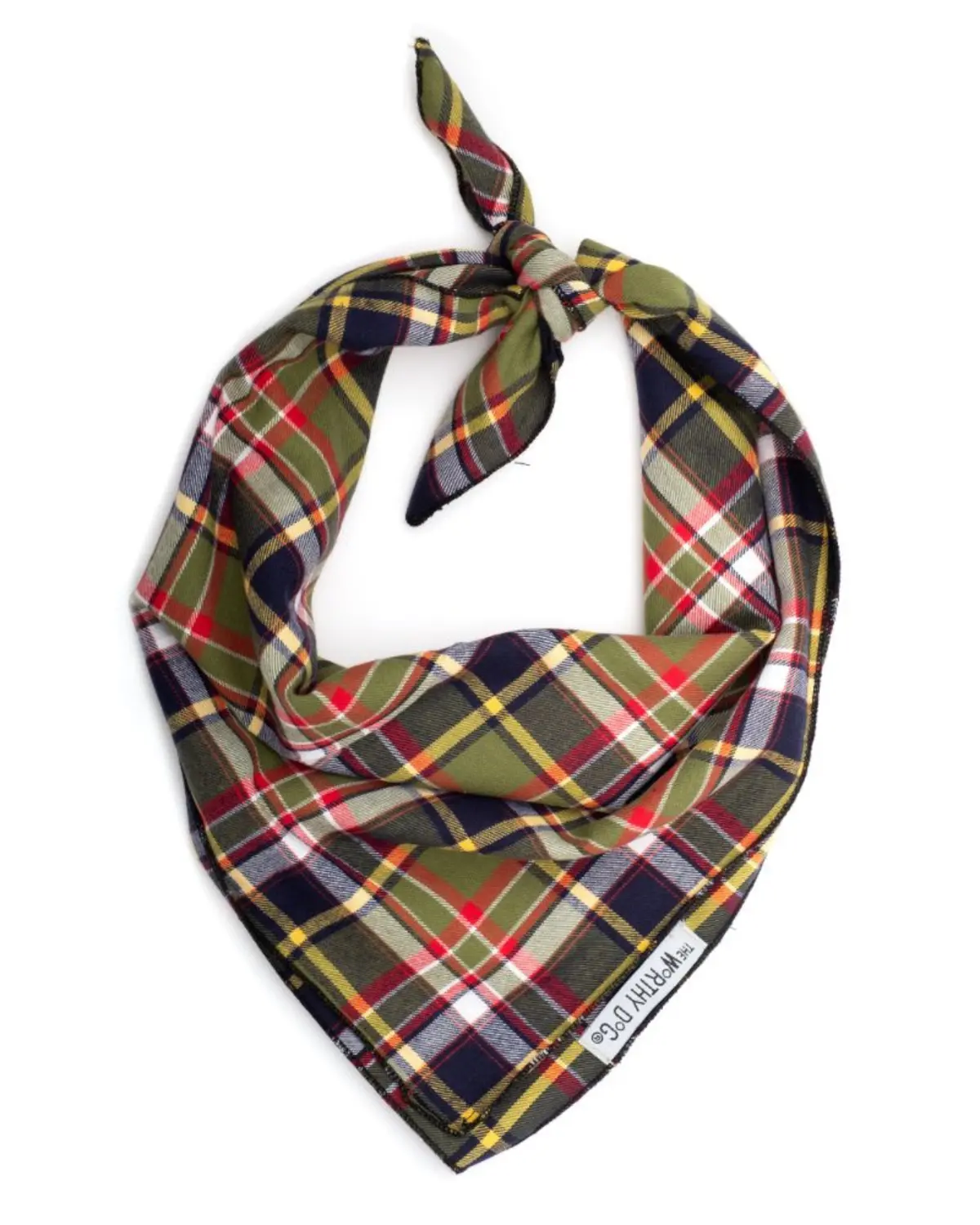 Olive & Oak Tartan Dog Bandana 1