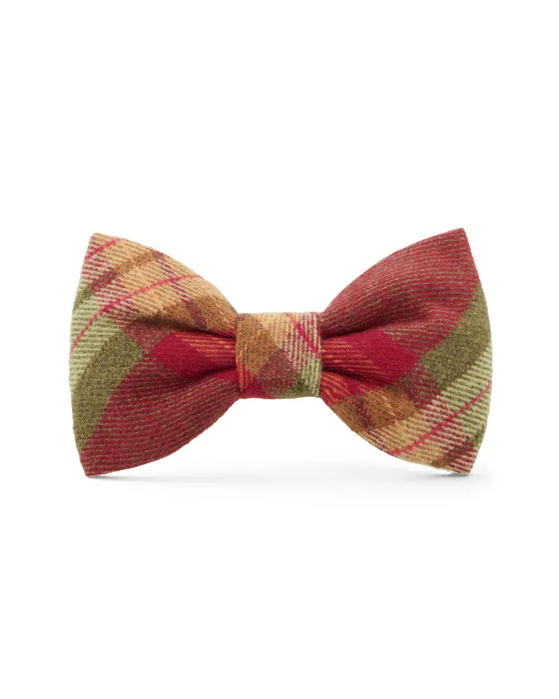 Orchard Plaid Flannel Dog Bow Tie (Made In The Usa) 1