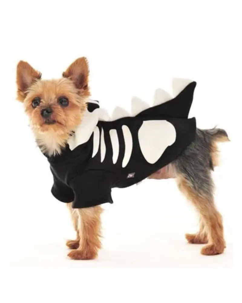 Glow-In-The-Dark Dragon Skull Hoodie For Dogs 1