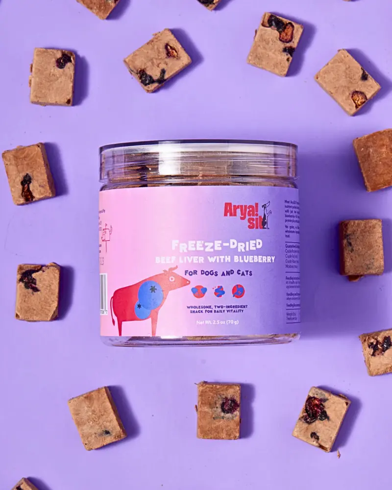 Freeze-Dried Beef Liver & Blueberry For Dogs & Cats 1