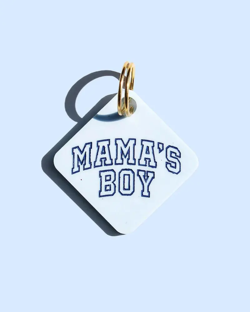 Mama's Boy Acrylic Pet Tag 1