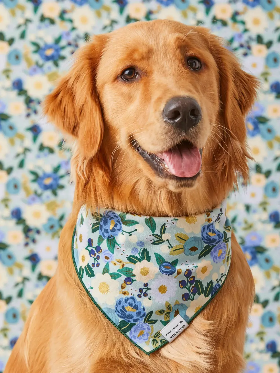 Rifle Paper Co. X Tfd Vintage Blossom Dog Bandana (Made In The Usa) 1