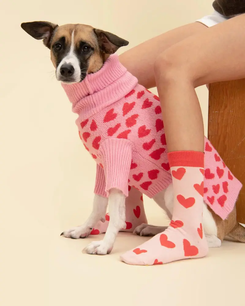 The Love Sweater Matching Human Socks 1
