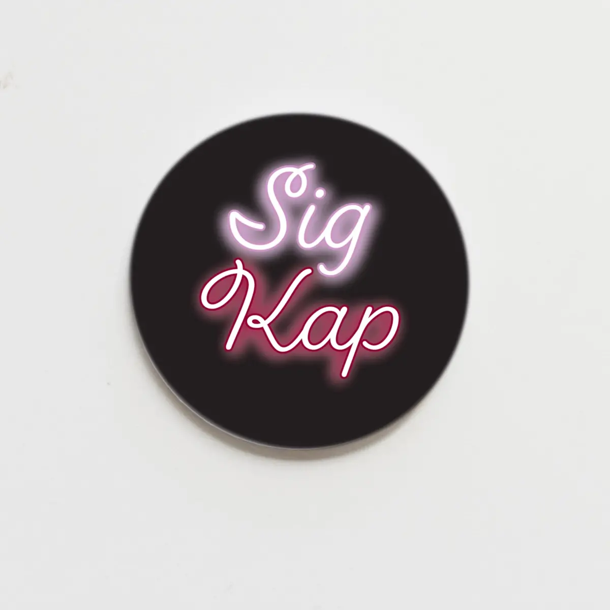 Sigma Kappa Neon Greek Button - 2.25 Inch 1