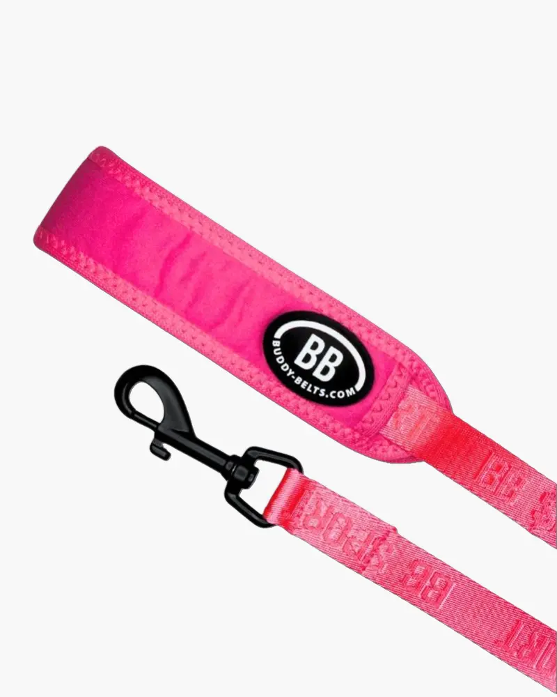 Buddy Belt Sport Leash In Neon Pink 1