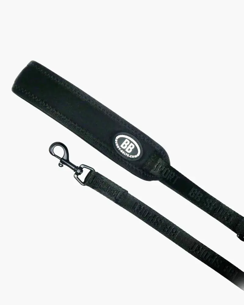 Buddy Belt Sport Leash In Black 1