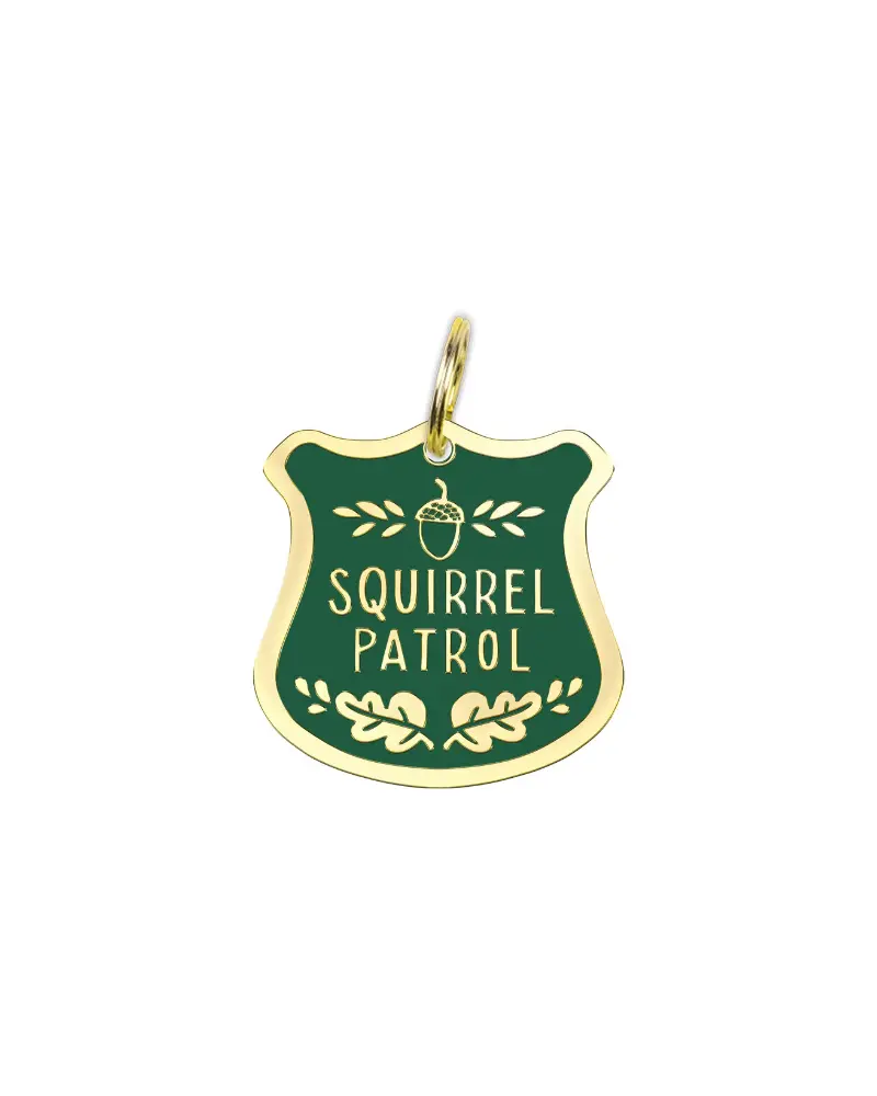 Squirrel Patrol Dog Collar Charm 1