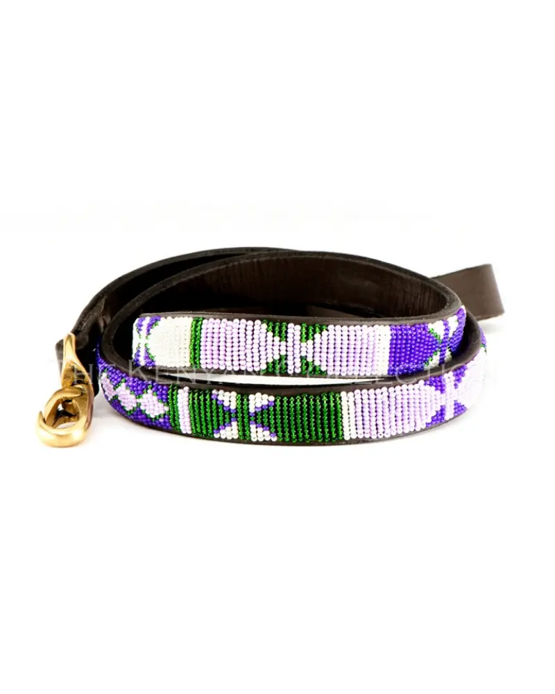 Yesterday Today Tomorrow Beaded Dog Leash (Final Sale) 1