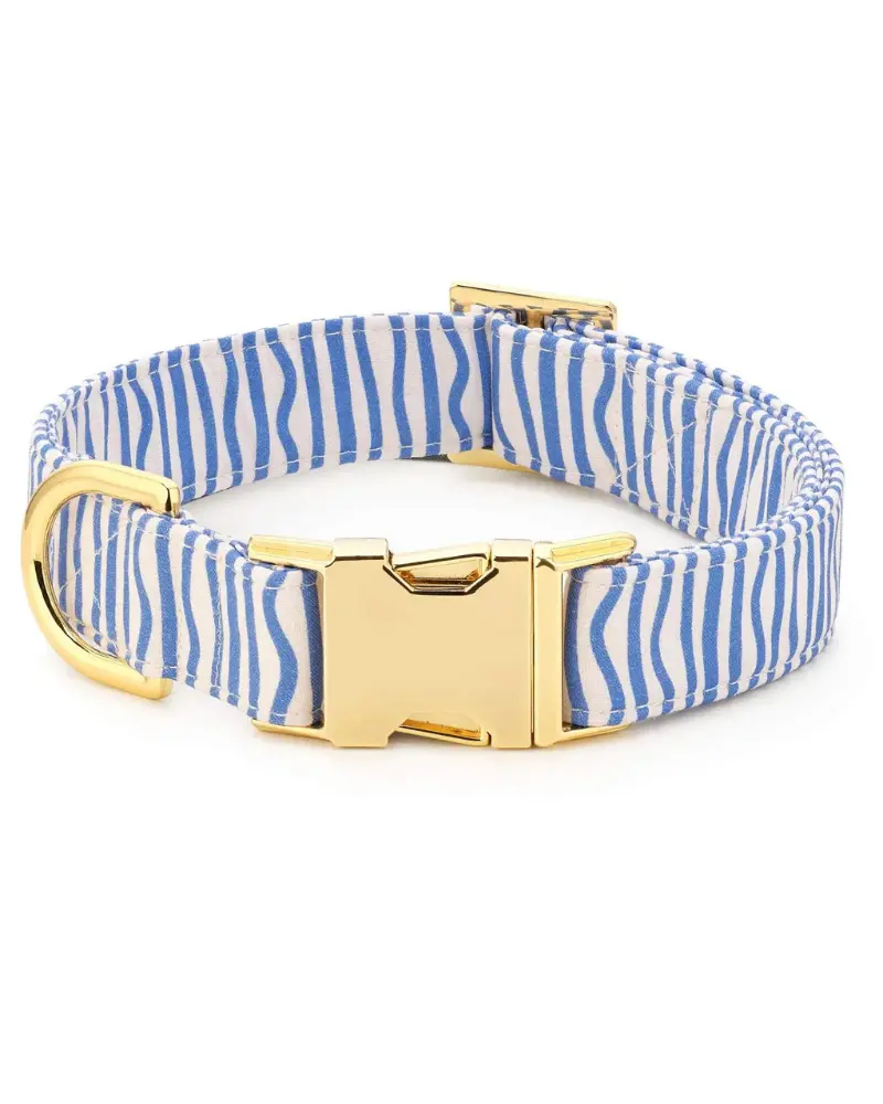 Blue Waves Dog Collar (Made In The Usa) (Final Sale) 1
