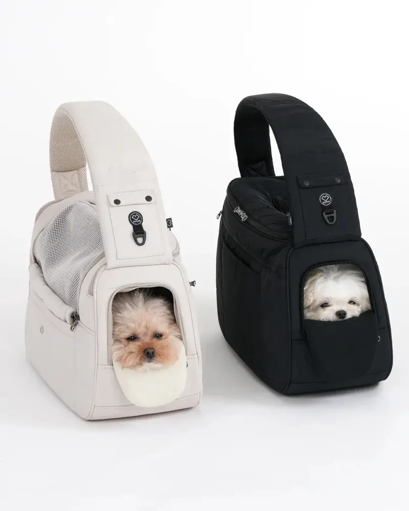 Crossbody Smart Sling Dog Carrier In Black Or Beige 1