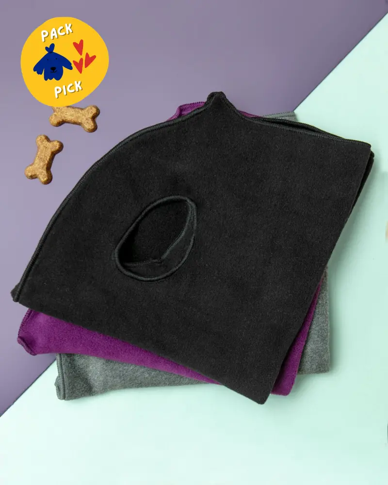 Pullover Stretch Dog Fleece In Black 1