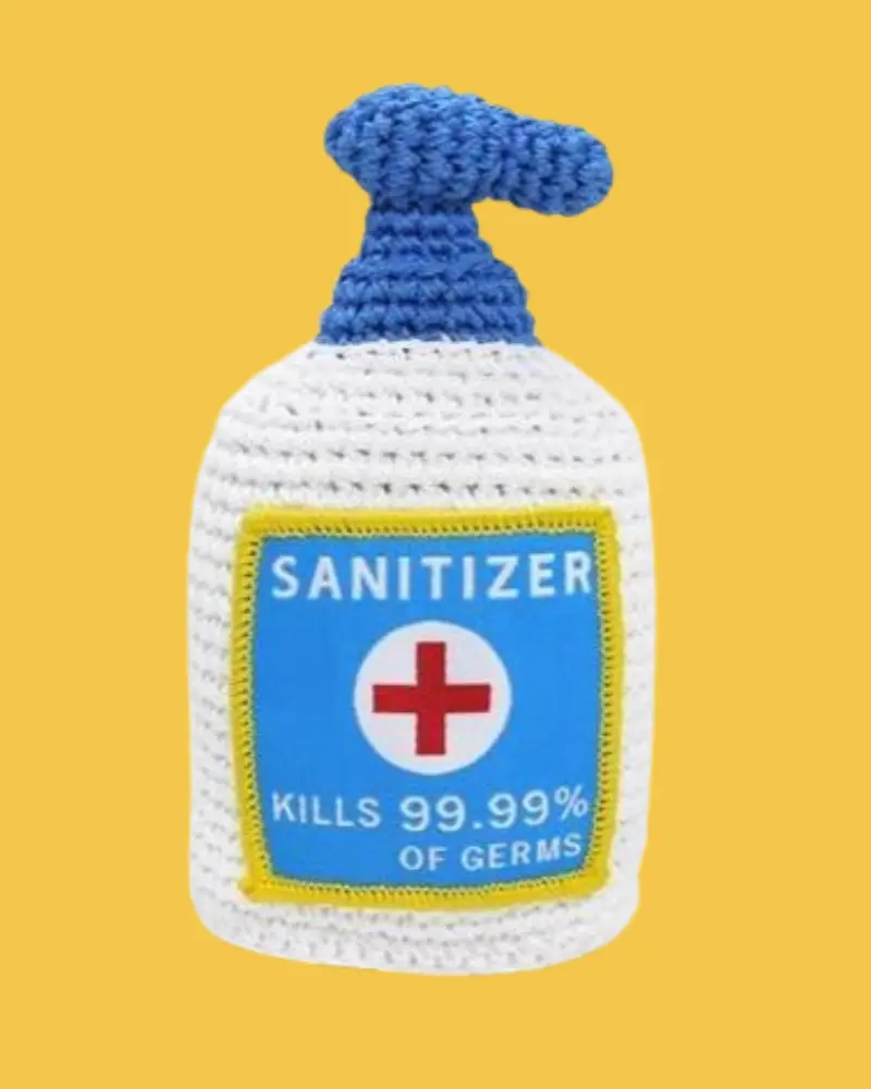 Hand Sanitizer Organic Knit Dog Toy (Final Sale) 1