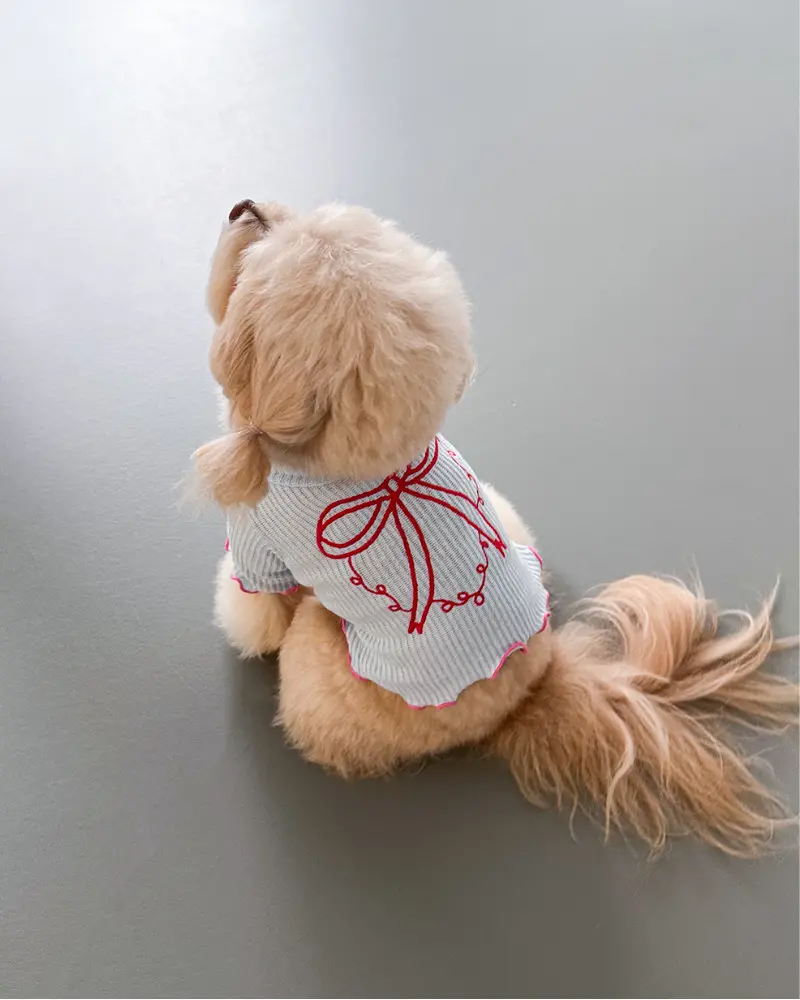 Coquette Bow Dog T-Shirt 1