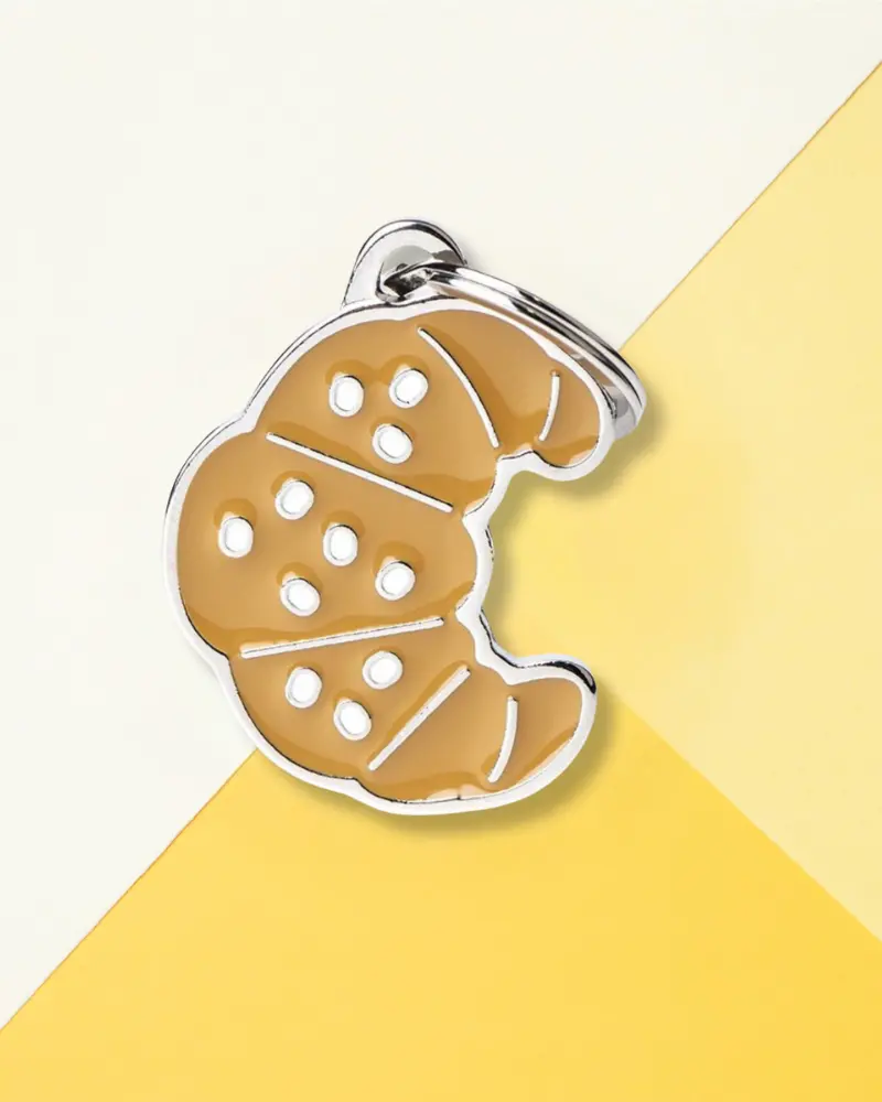 J'adore Croissants Custom Pet Id Tag 1