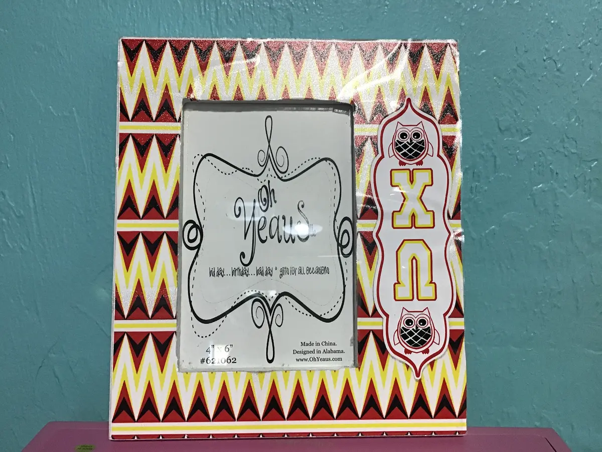 Chi Omega 4X6 Picture Frame 1