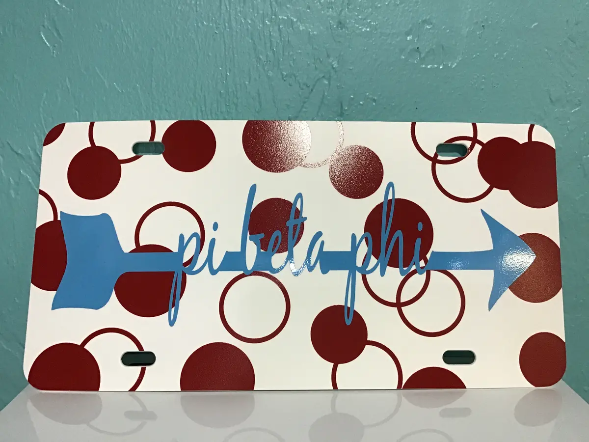 Pi Beta Phi License Plate 1