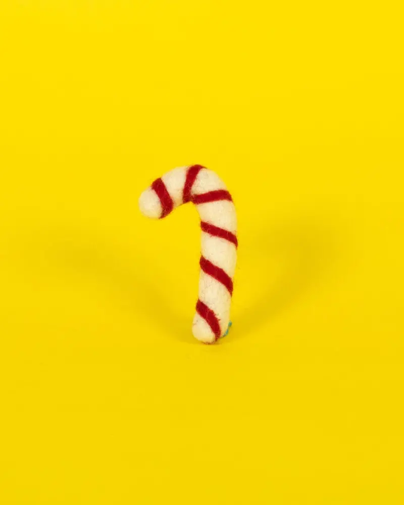 Wool Candy Cane Cat Toy 1