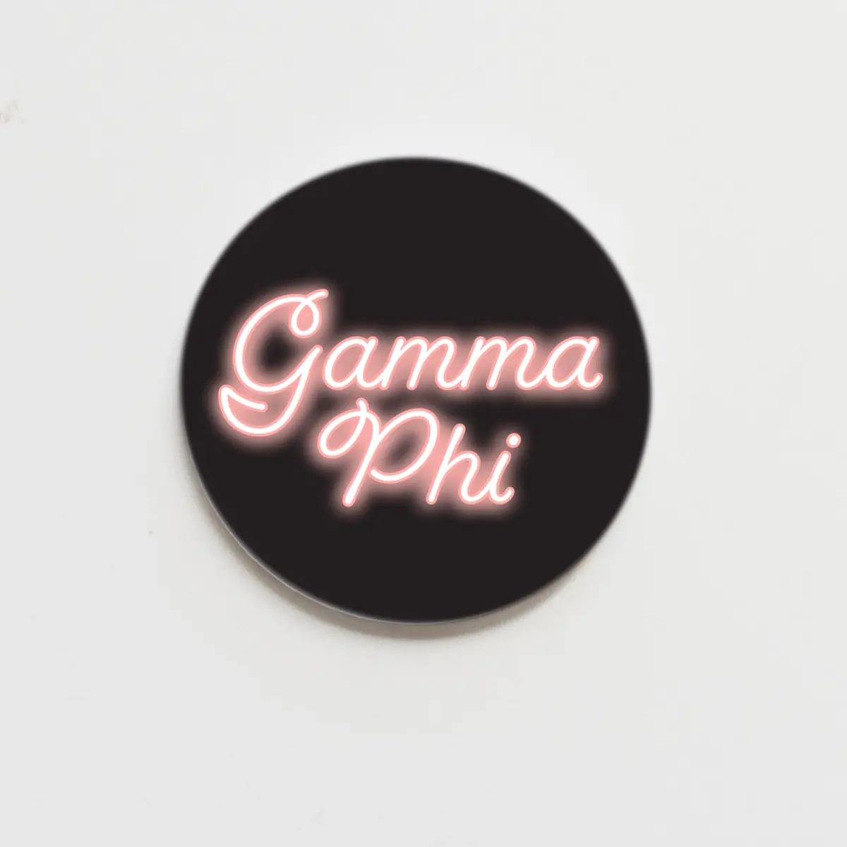 Gamma Phi Beta Neon Greek Button - 2.25 Inch 1