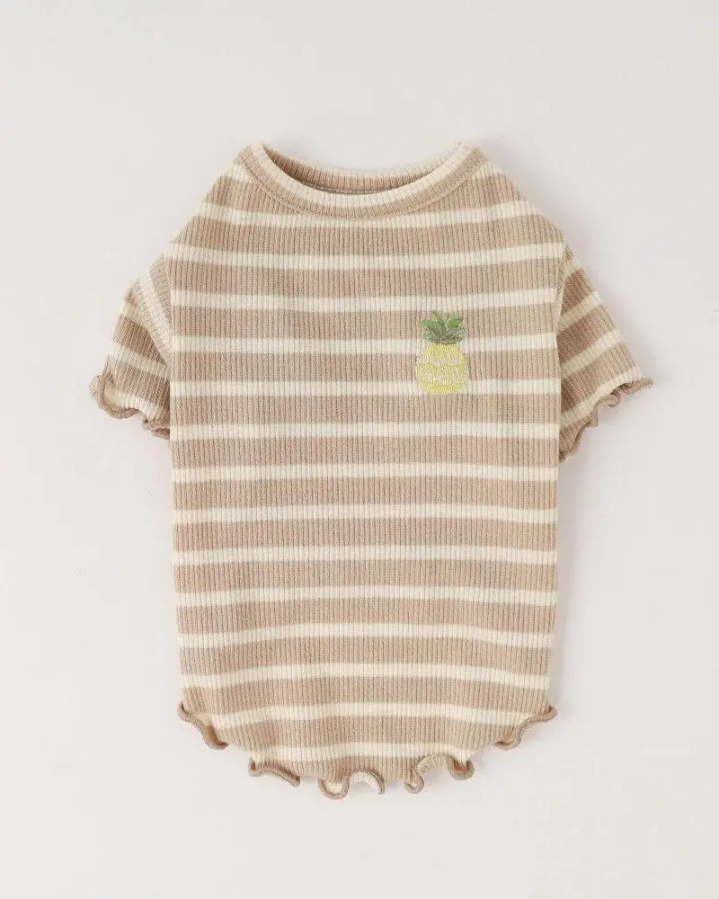 Ribbed Fruit Dog T-Shirts In Cherry Or Pineapple (Final Sale) 5