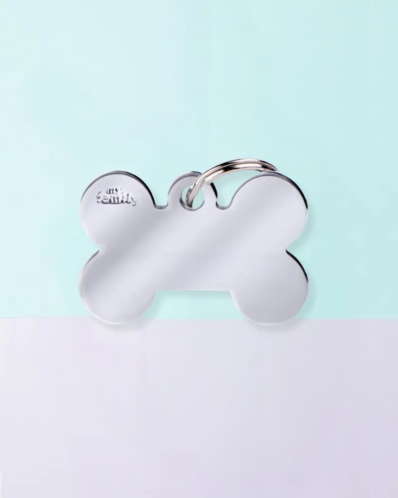 Bonne Bone In Chrome Custom Pet Id Tag 1