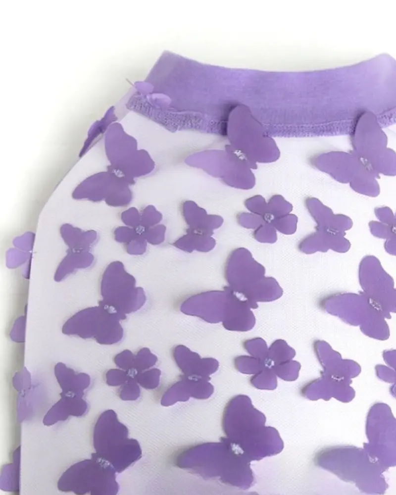 Lilac Butterfly Mesh Dog Shirt (Made In The Usa) (Final Sale) 1