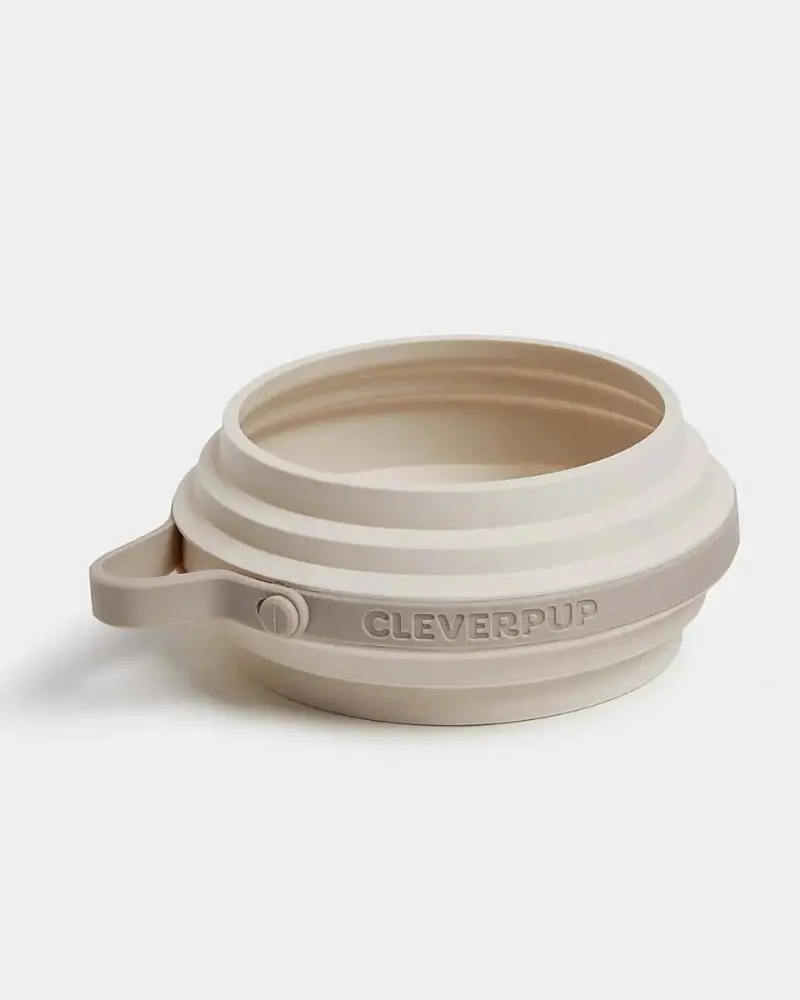 Nomad Collapsible Dog Bowl In Sand 1