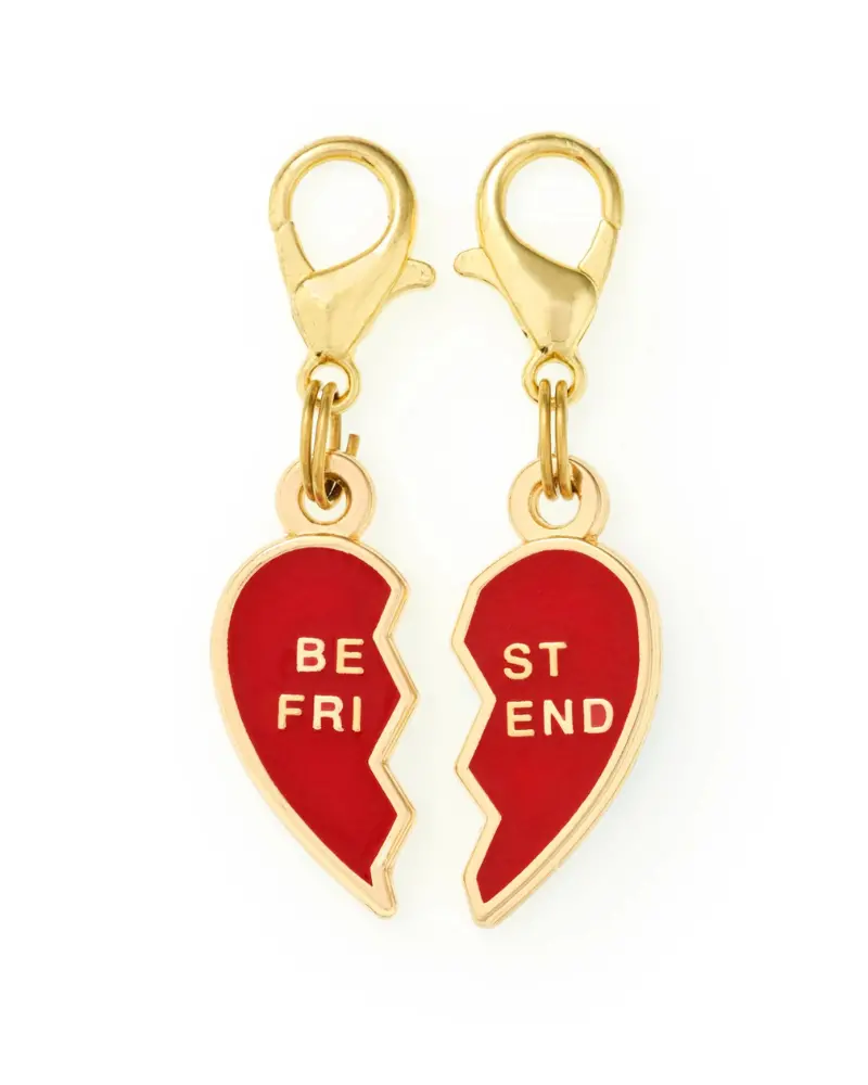 Bff Hearts Dog Collar Charm 1