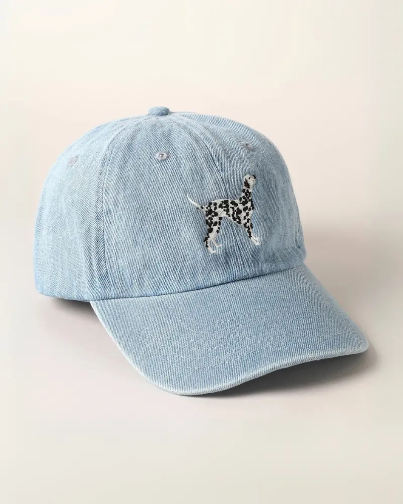 Dalmatian Embroidered Denim Hat 1
