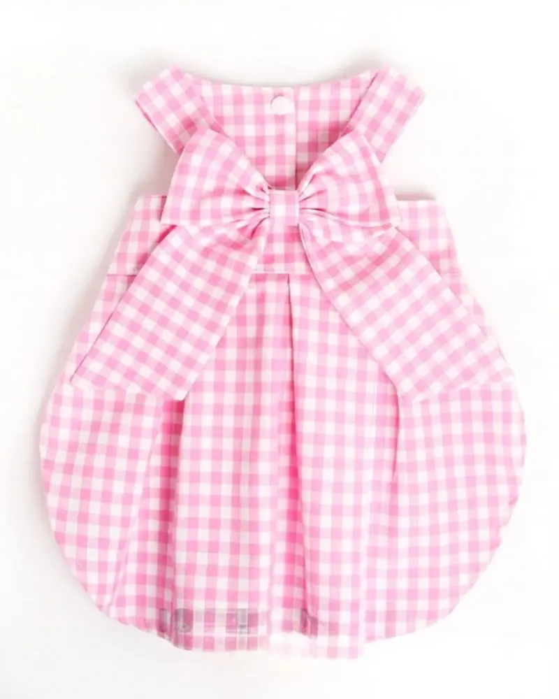 Pink Gingham Dog Dress (Made In The Usa) (Final Sale) 1