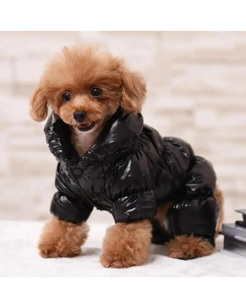 Water-Resistant Puffer Onesie In Black (Final Sale) 1