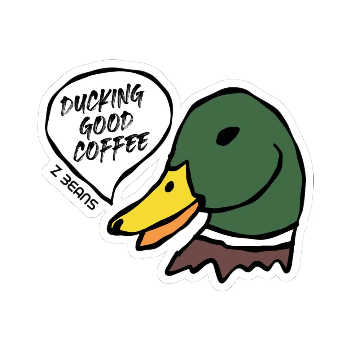 Ducking Good Coffee - Mallard Sticker 3